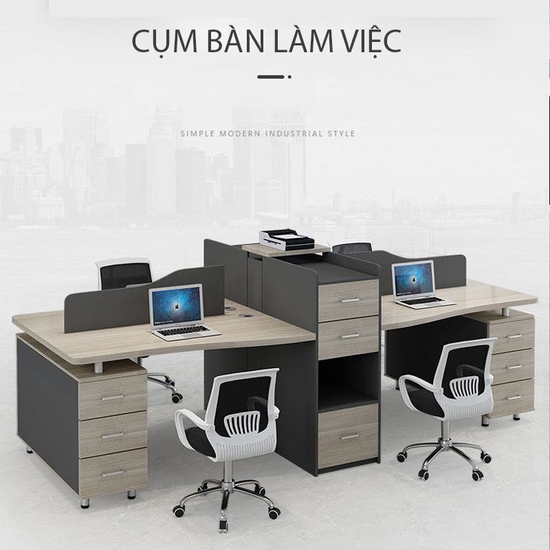 Cụm bàn làm việc 6 chỗ CB6F10