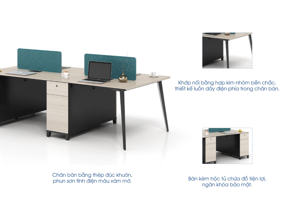 Cụm bàn làm việc 4 chỗ CB4F27
