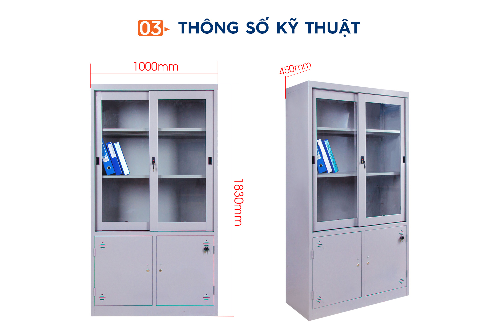 Tủ hồ sơ sắt TSF17