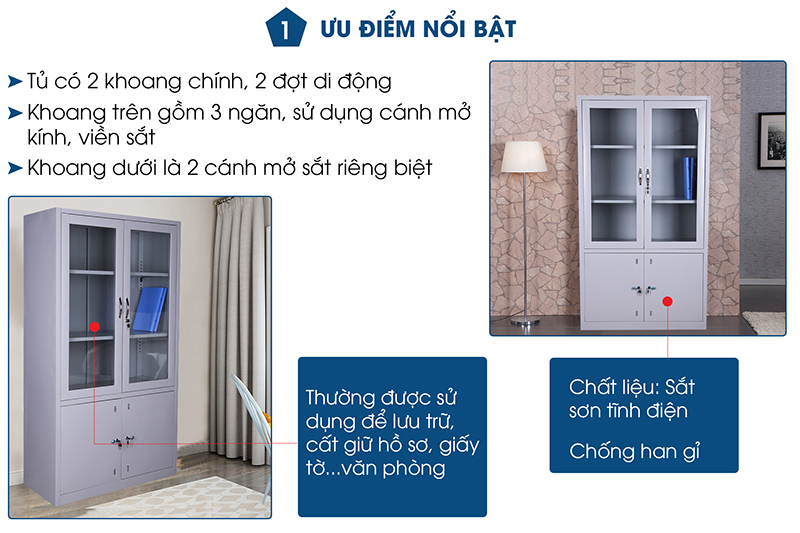Tủ hồ sơ sắt TSF23 - Ảnh 3 Tủ hồ sơ sắt TSF23