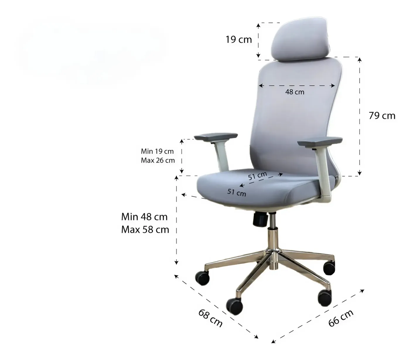 ghe-van-phong-ergonomic-lung-luoi-chong-dau-lung-gx82-01 Ghế Xoay Văn Phòng Có Tựa Tầu CTH-FTD05