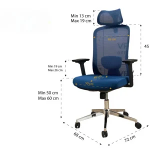 Ghế Xoay Văn Phòng Có Tựa Tầu CTH-FTD06