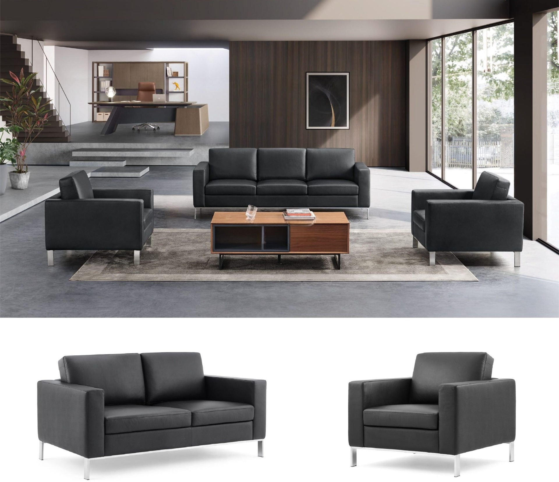Ảnh mô tả sản phẩm - Sofa đôi da cao cấp SFNL801-2 Ảnh mô tả sản phẩm - Sofa đôi da cao cấp SFNL801-2